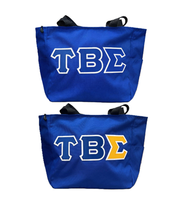 Tau Beta Sigma Zippered Tote Bag Royal
