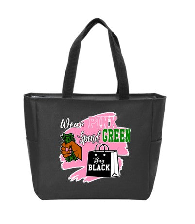 Tote Bag Zippered WSB Black