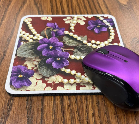 Violets and Pearls Mousepads (3 styles)