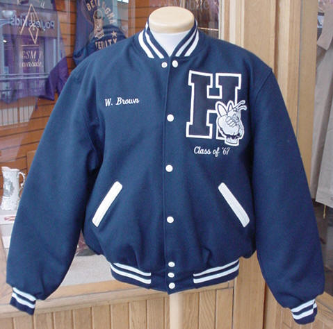 J2Sports - The All Wool Solid Jacket Quilted with Custom Embroidery and Letter