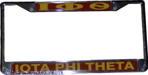 Iota Phi Theta License Plate Frame