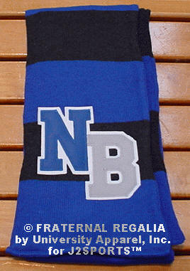 J2Sports Rugby Style Scarves with Custom Lettering